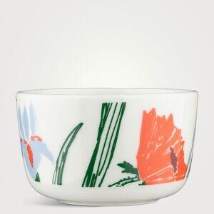 NWT Marimekko Oiva bowl Flower and white stoneware